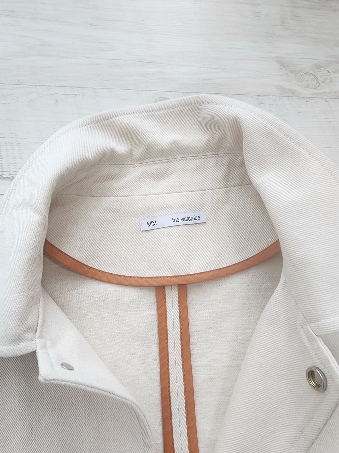 밈더워드로브 워크웨어 아이보리 데님 자켓 팜. 트러거 L(105~110) 상품이미지5