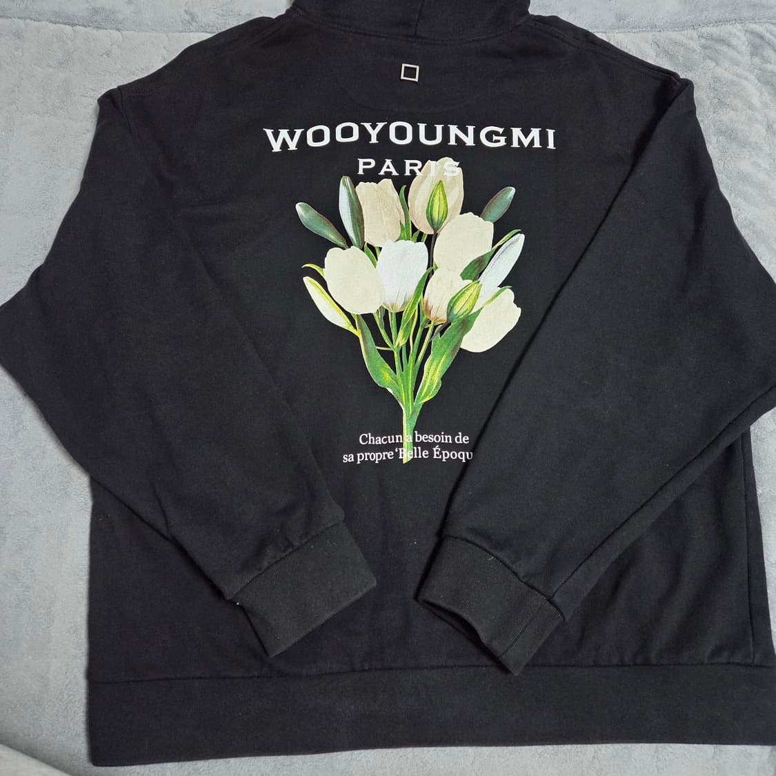 [50] 우영미 백로고 플라워 후드티 상품이미지1