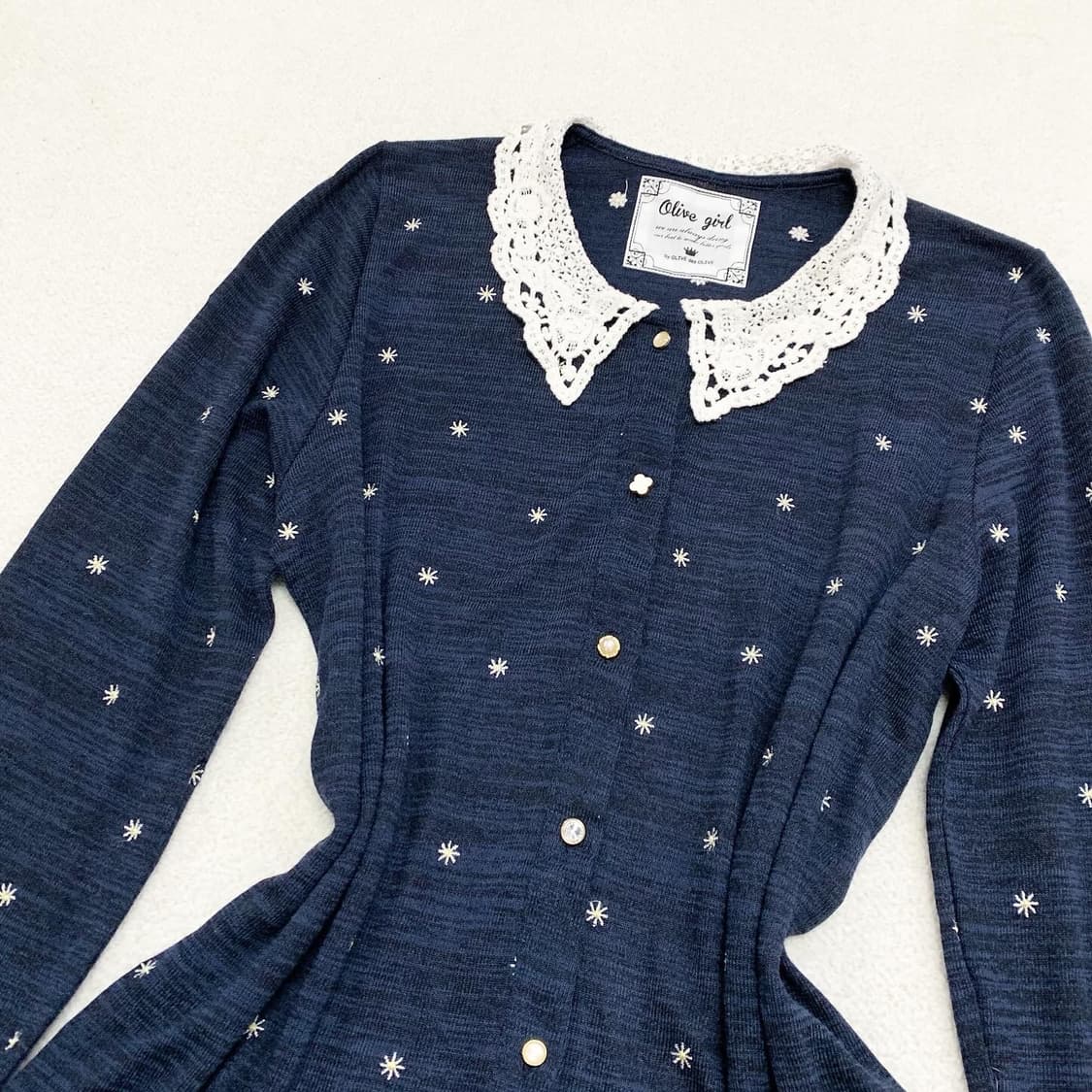 올리브데올리브 데이지 자수 카라 가디건 상품이미지2