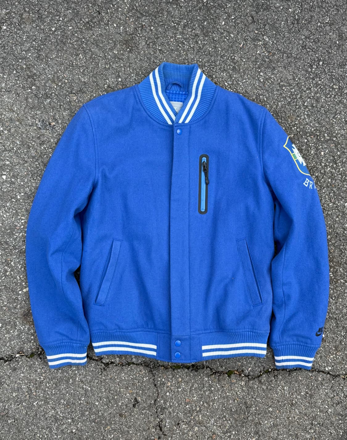 나이키 브라질 축구협회 레더패치 바시티 자켓  상품이미지2