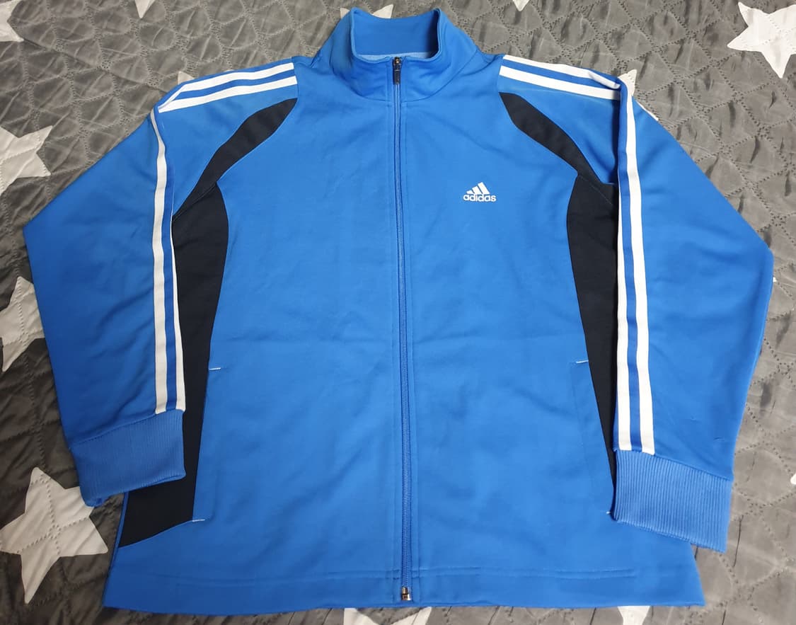 아디다스 삼선 클리마라이트 트랙탑 집업 져지 블루 (M) 상품이미지1