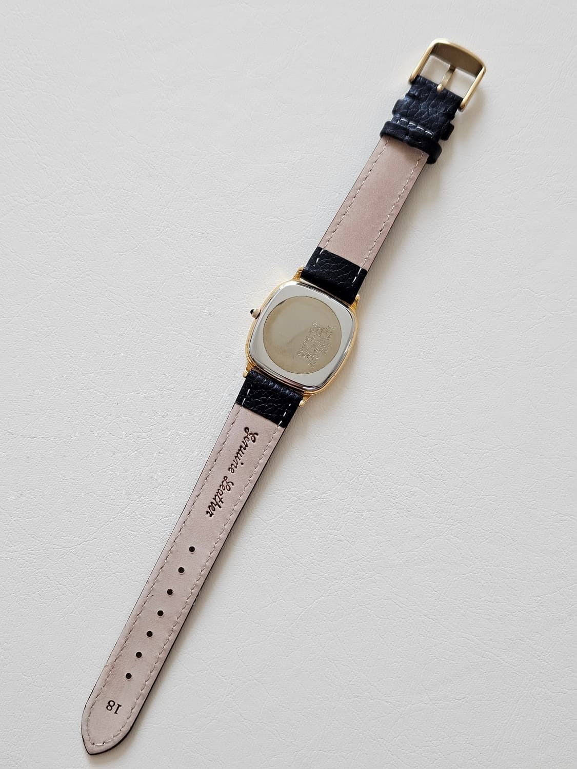 빈티지 오리엔트 쿼츠 금장 가죽 시계 상품이미지6