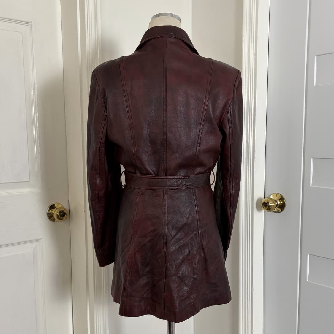 파이트클럽st 레더자켓 버건디 상품이미지4