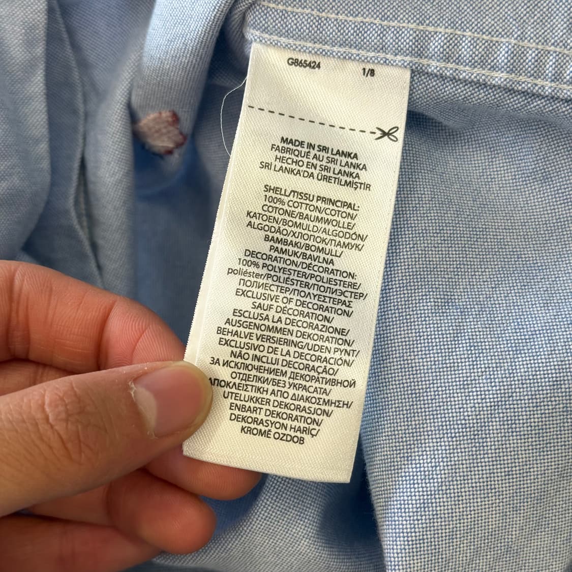 Polo Ralph Lauren 성조기 자수 스카이블루 반팔 셔츠 상품이미지4