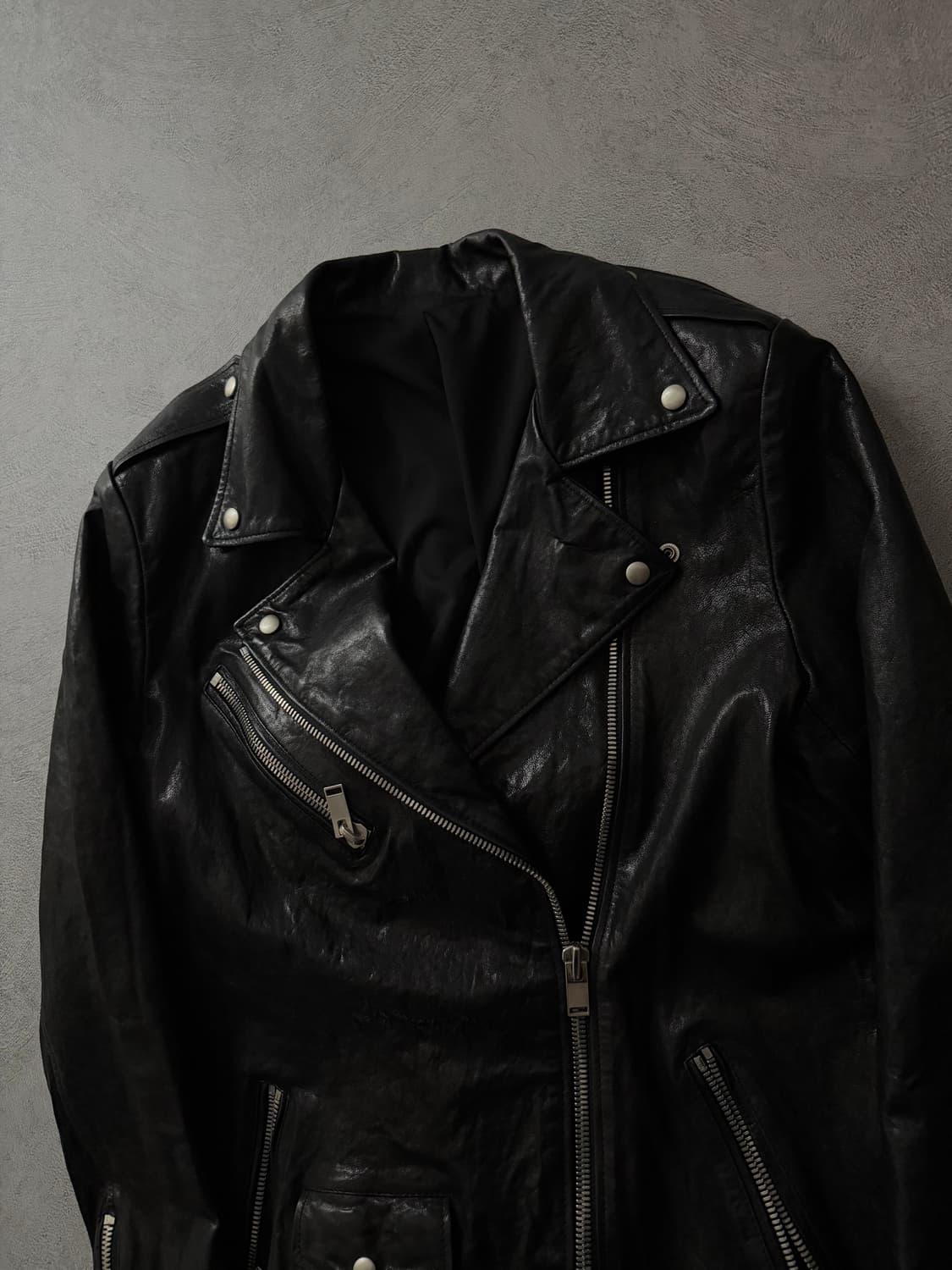 빈티지 이태리 램스킨 라이더 자켓 상품이미지5