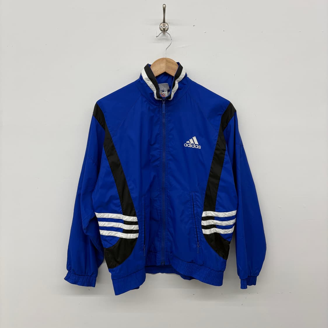 아디다스 블루 블랙 바람막이 자켓 M 상품이미지1
