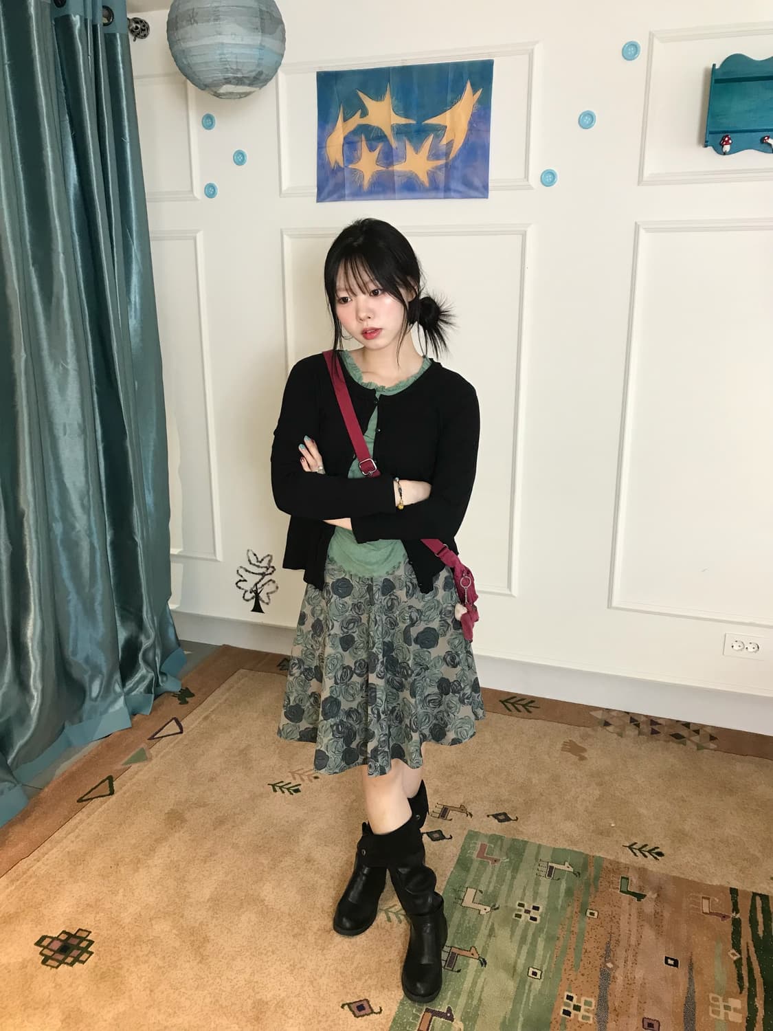오묘한 민트 그린 컬러에 차분한 블랙🖤 상품이미지1