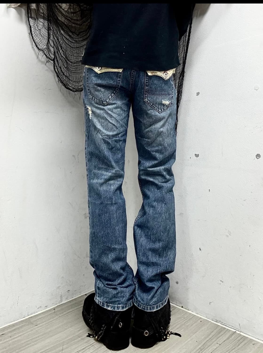 Jungle Storm] Oriental Print Denim Loos 상품이미지3