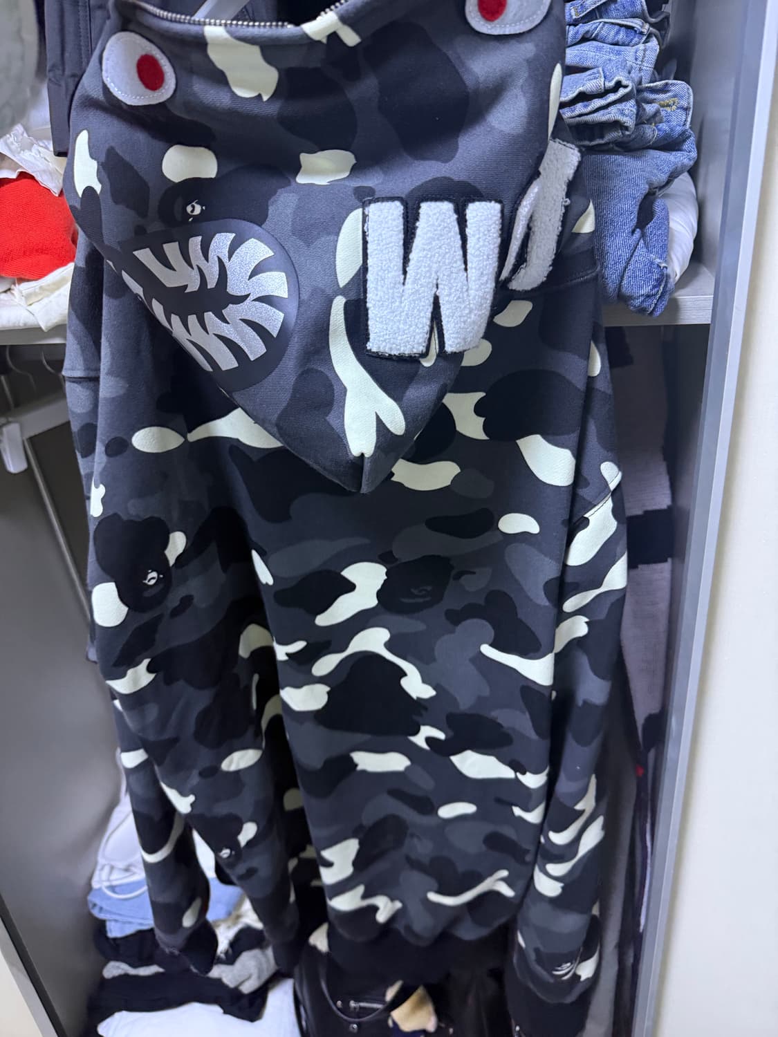 베이프 카모 후드집업 상품이미지1