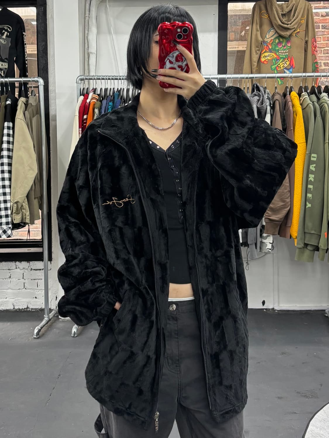 Sean john 션 존 벨루어 오버핏 자켓 상품이미지1