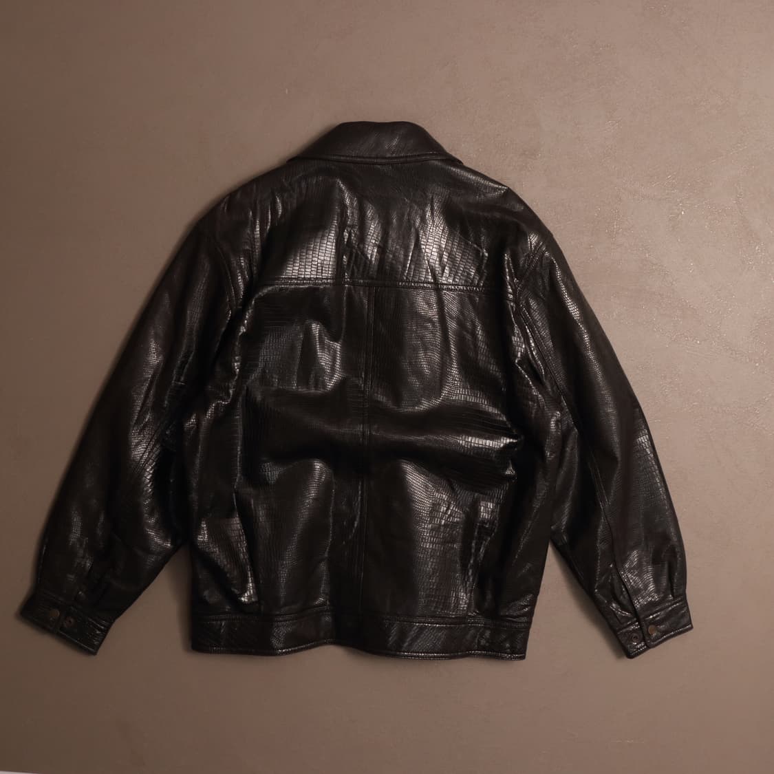 90's 빈티지 양가죽 뱀피 트러커 자켓 A1530 상품이미지5