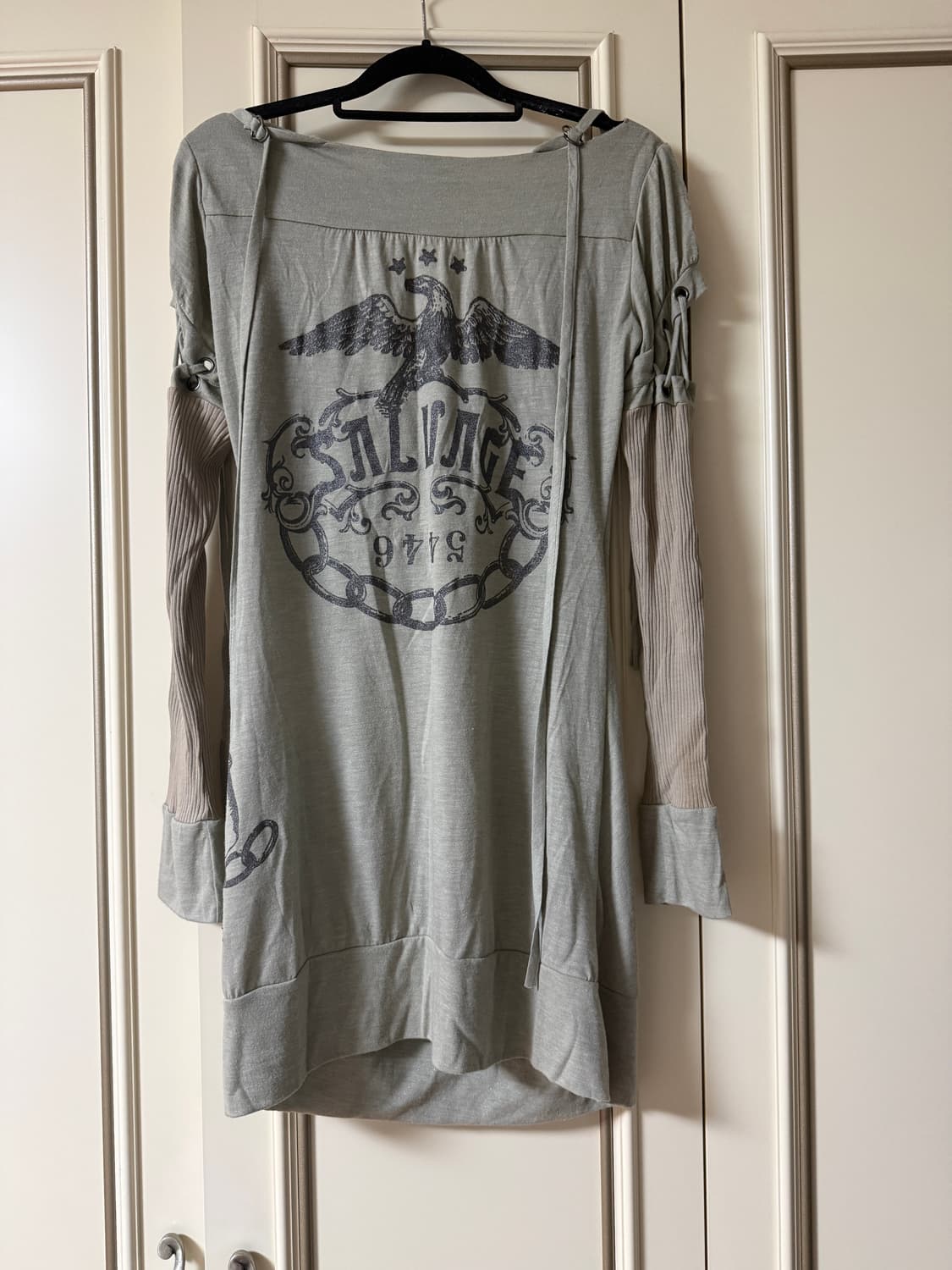 salvage 롱슬리브겸 원피스(드레이프,원숄더가능)/데스라이즈 상품이미지2