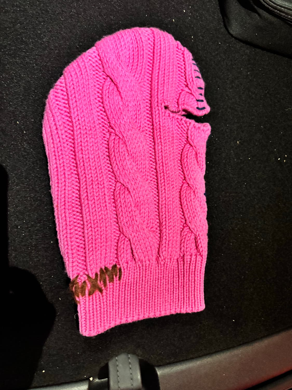 마르니 케이블 니트 후드 바라클라바 핑크 L 상품이미지6