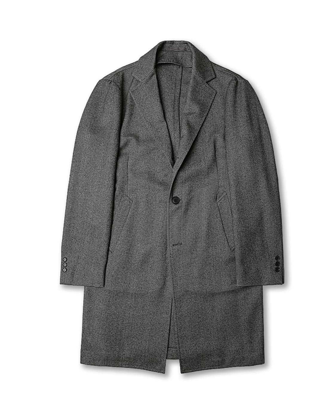 링자켓 [Ring Jacket] 울 캐시미어 헤링본 싱글 코트 상품이미지1