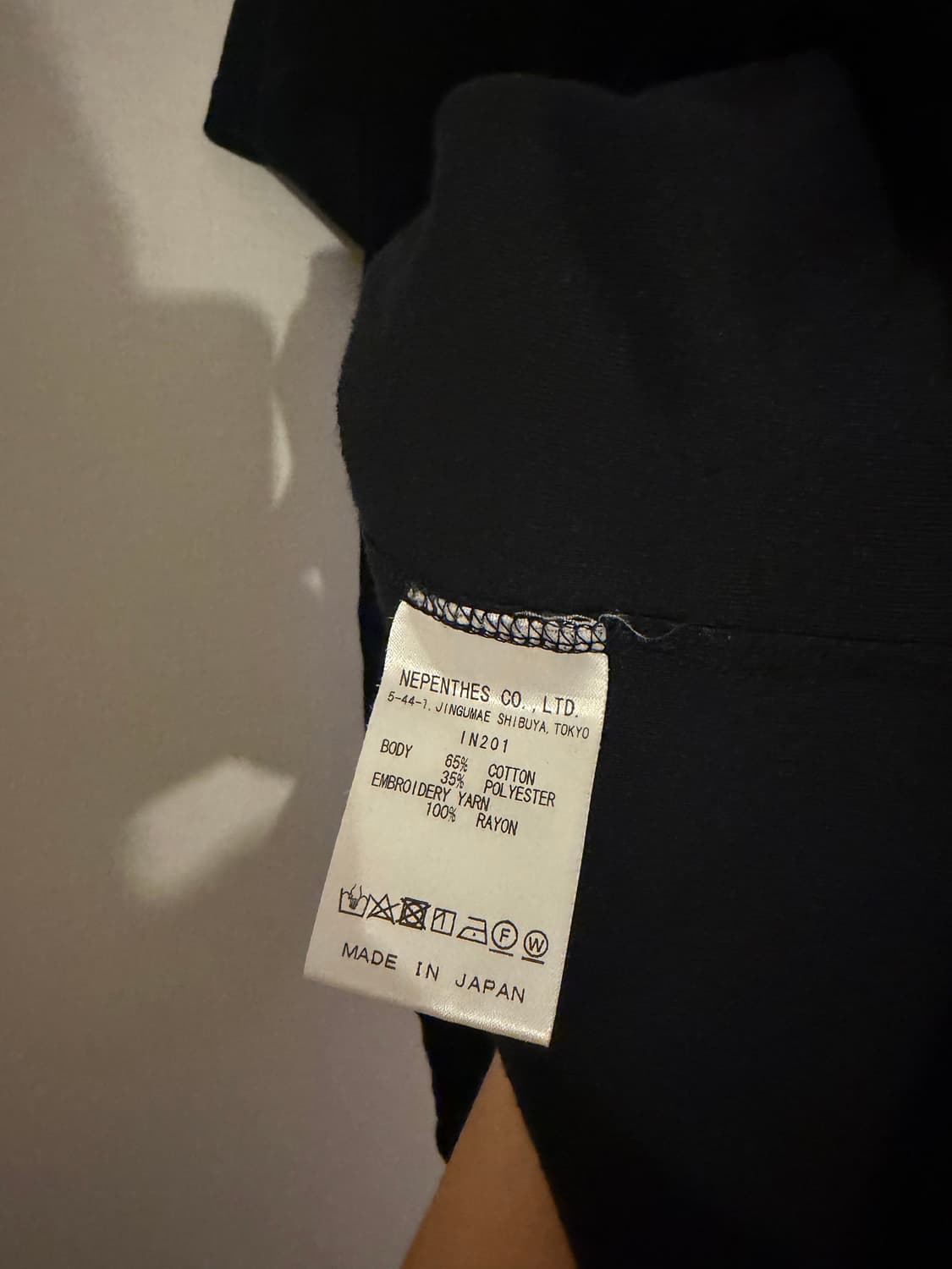 니들스 벨루어 반팔 티셔츠 블랙 S 상품이미지3
