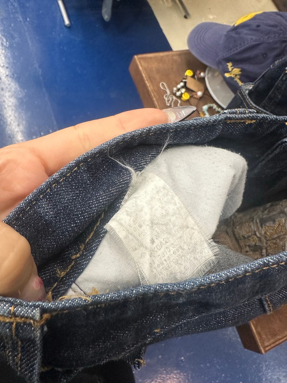 2000s fubu 푸부 백로고 데님 팬츠 상품이미지5