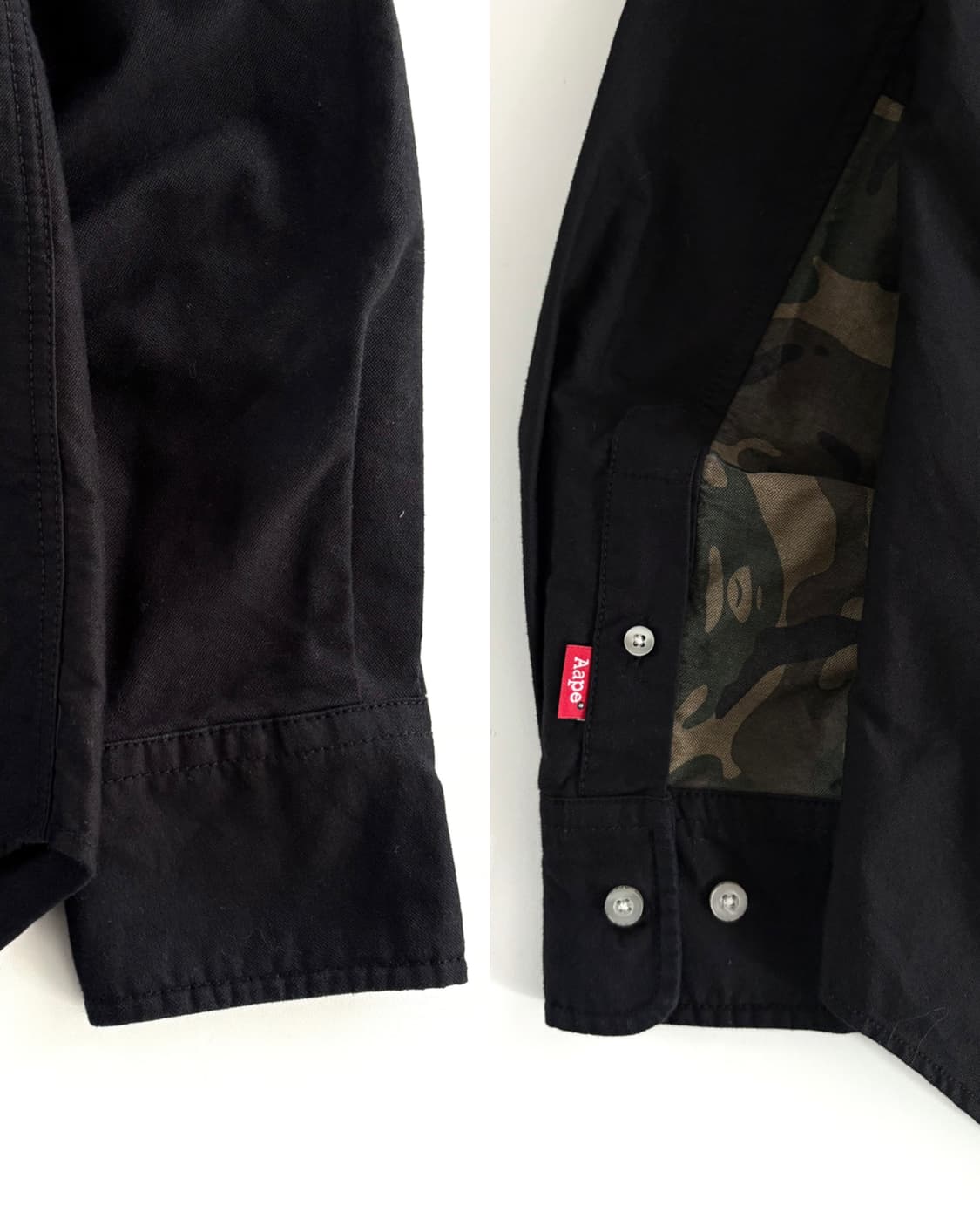 Aape 에이프 카모포켓 블랙컬러 셔츠 상품이미지6