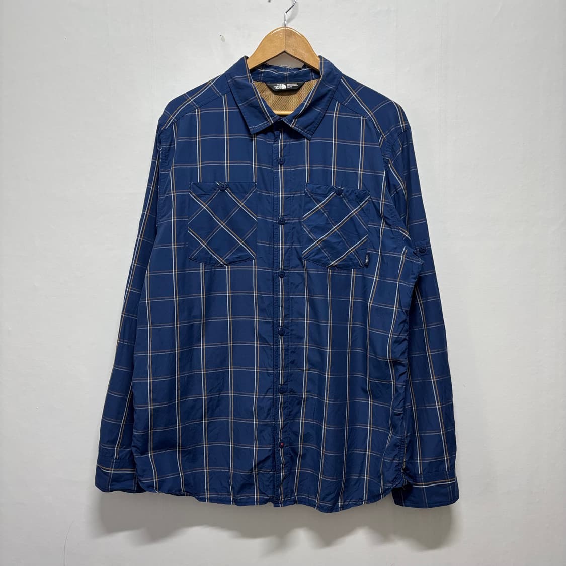 노스페이스 블루 체크셔츠 상품이미지1