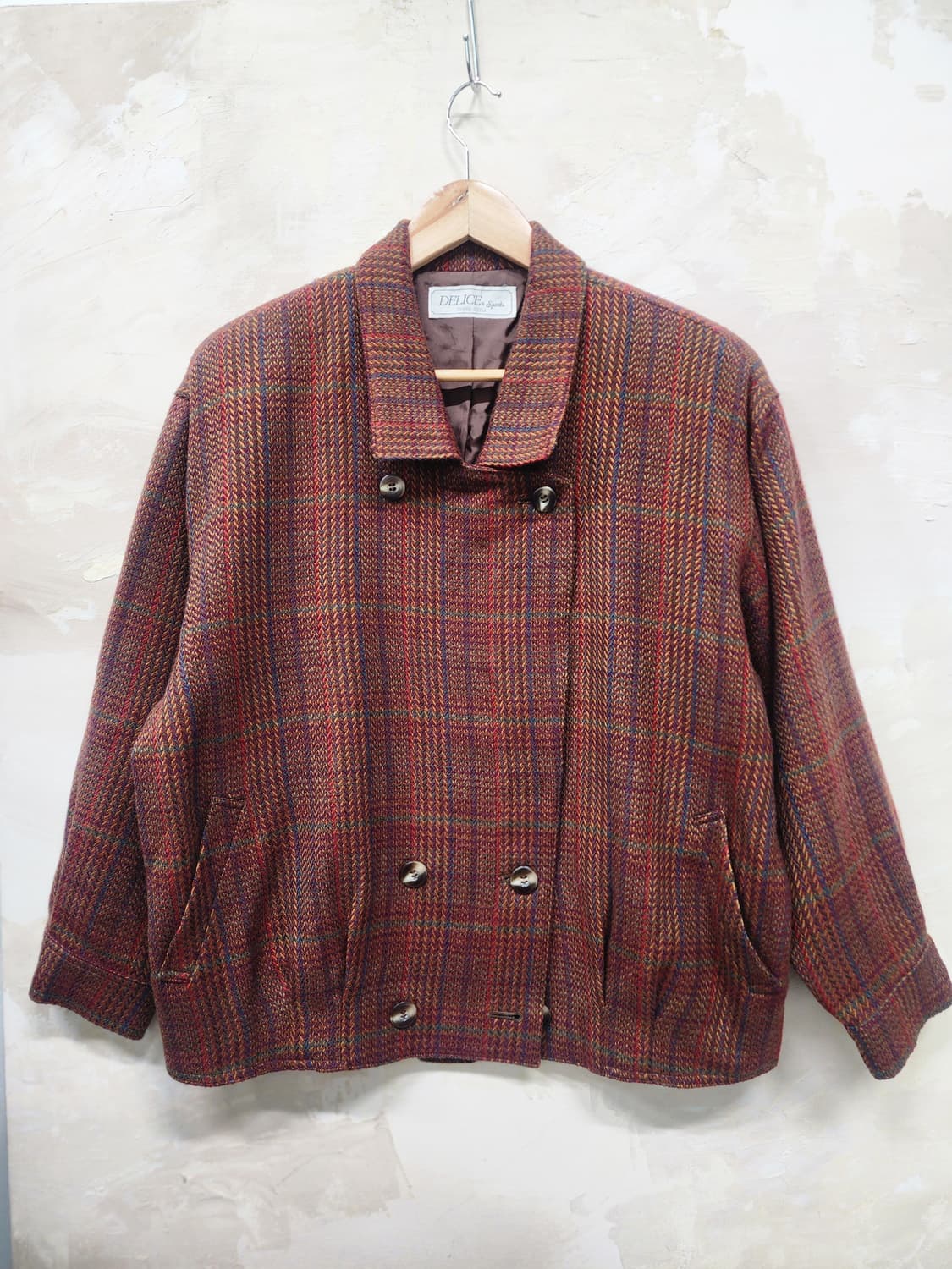 일본빈티지 울 체크 자켓 상품이미지1