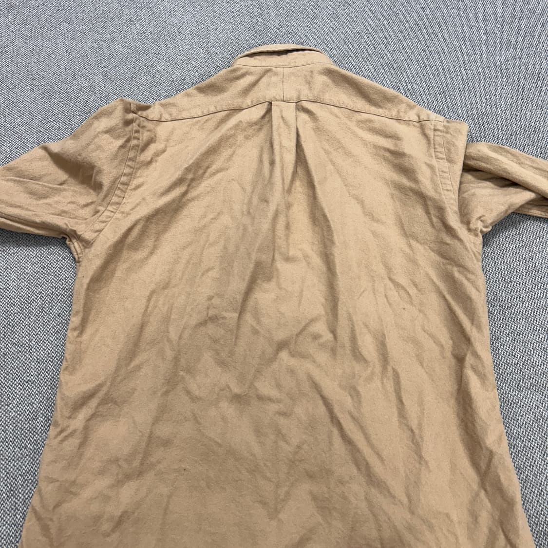 폴로 QR라벨 베이지 플란넬 셔츠(M) 상품이미지4