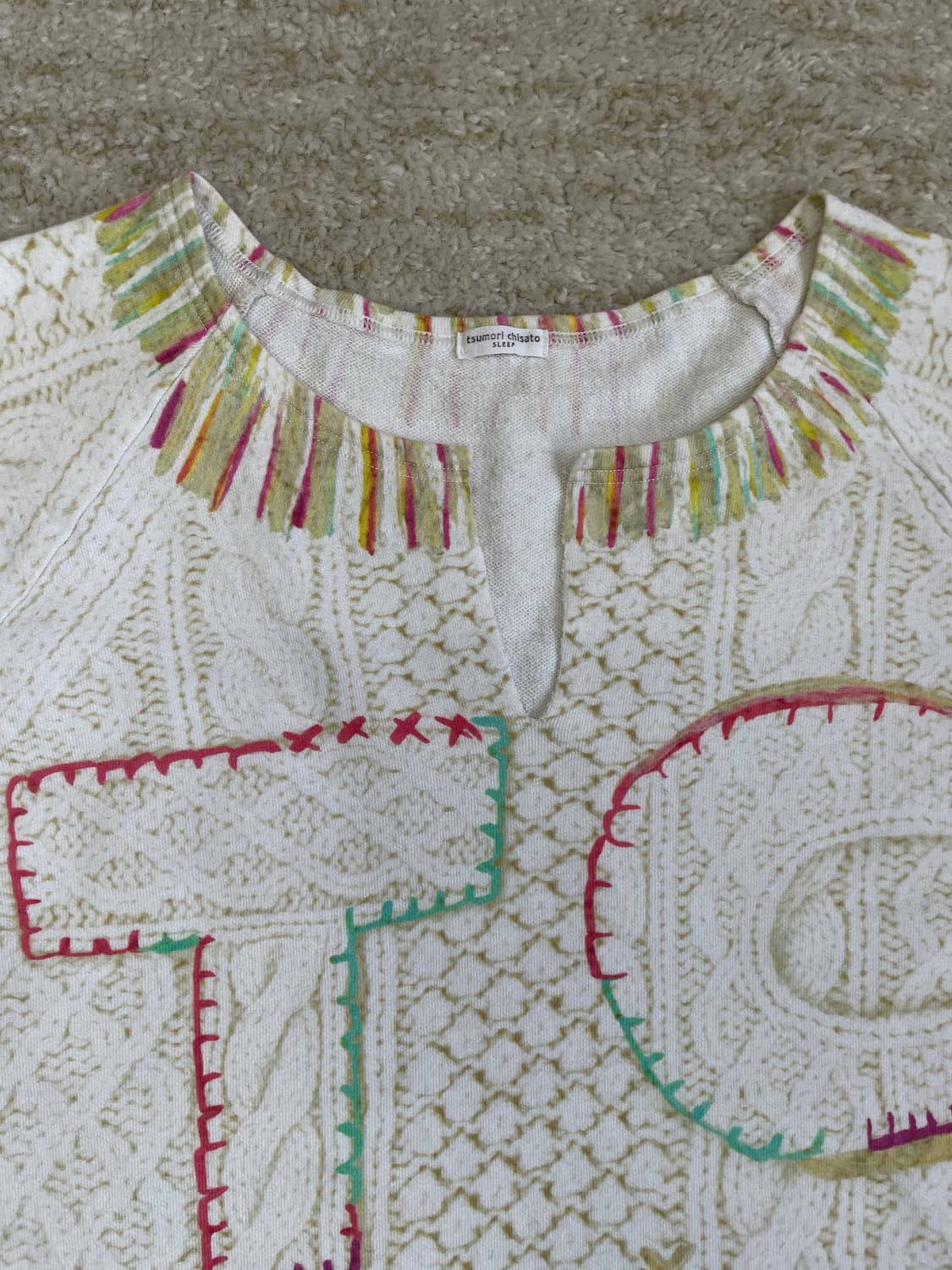 츠모리 치사토 슬립 홈 웨어 라인 잠옷 파자마  상품이미지2