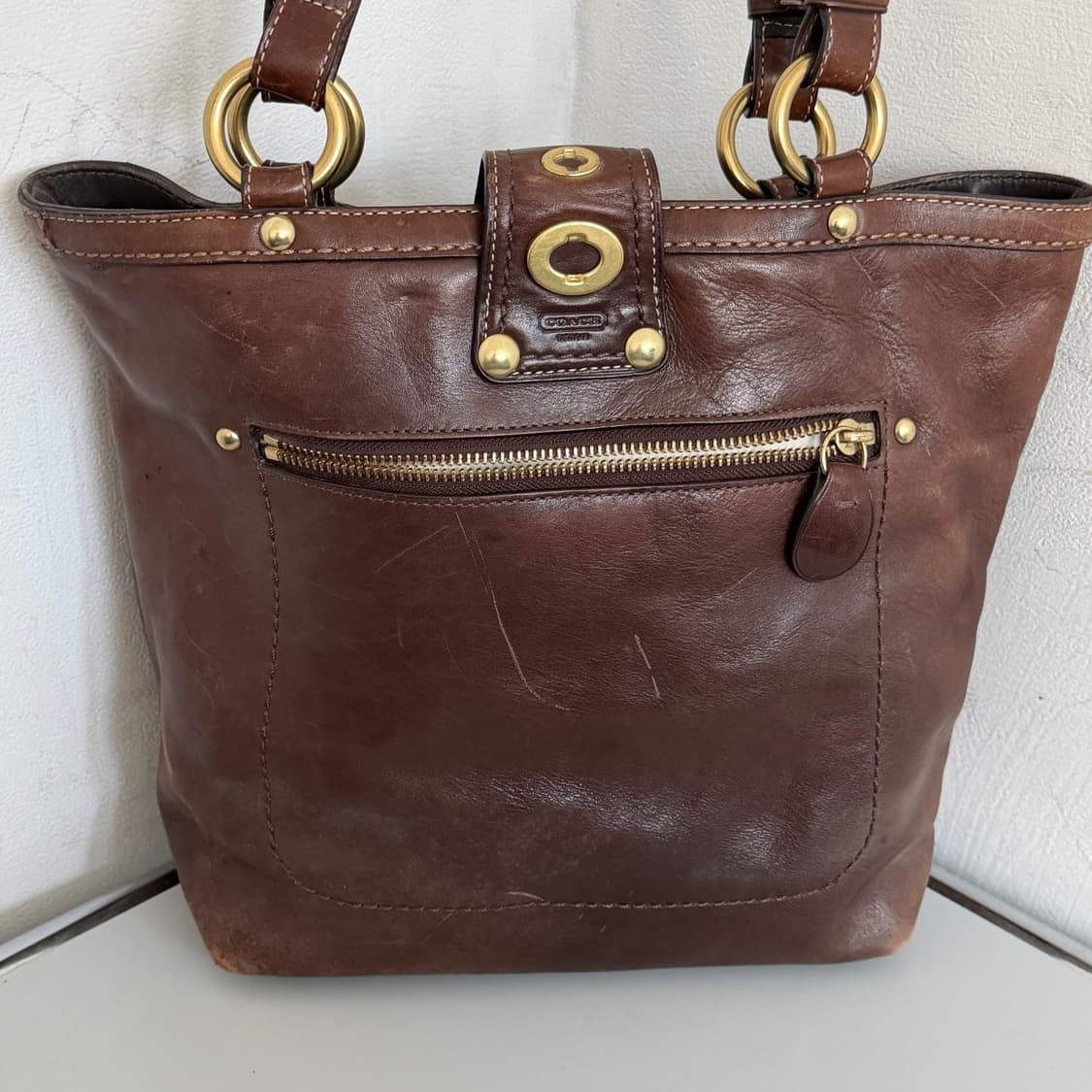 Rare) Vintage Coach leather shoulder bag 상품이미지4