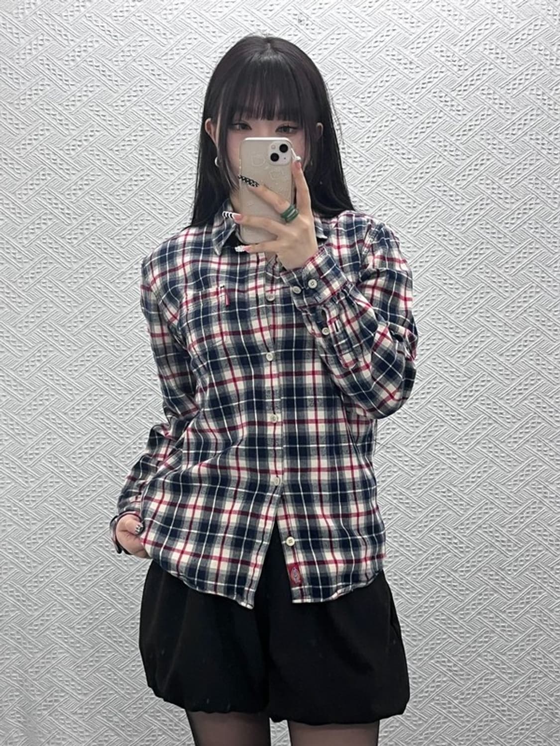 디키즈 올드스쿨 캐주얼 빈티지 슬림핏 체크 셔츠 L C10558 상품이미지1