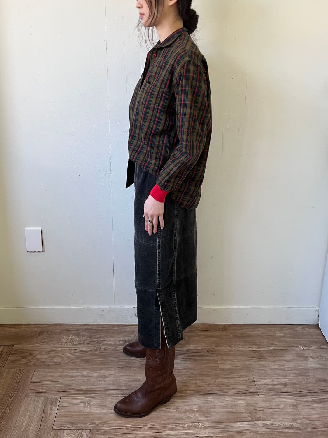 90‘s 이세이미야케 HAI 코듀로이 스커트 상품이미지8