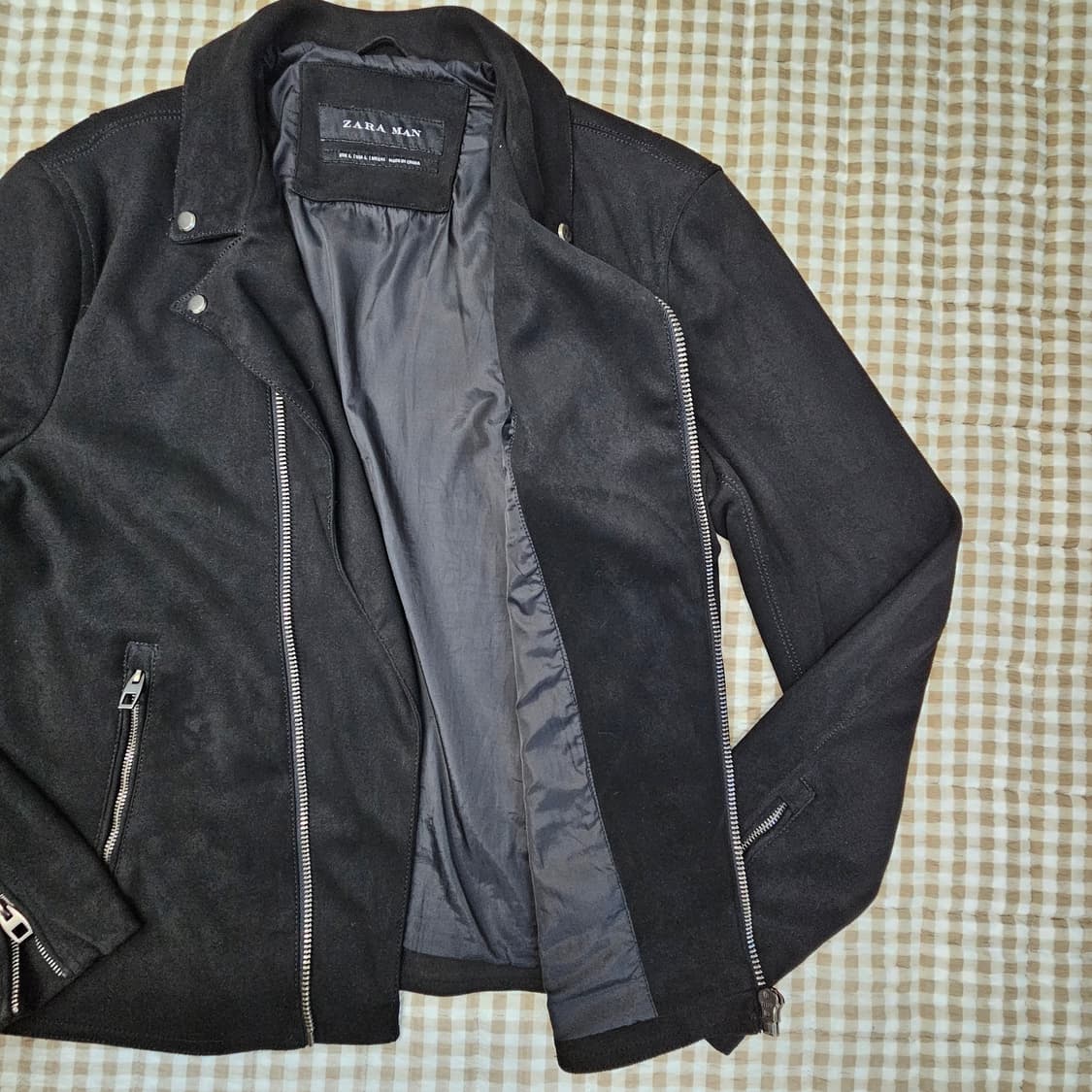 자라 에코 스웨이드 간절기 자켓 남자100 상품이미지6