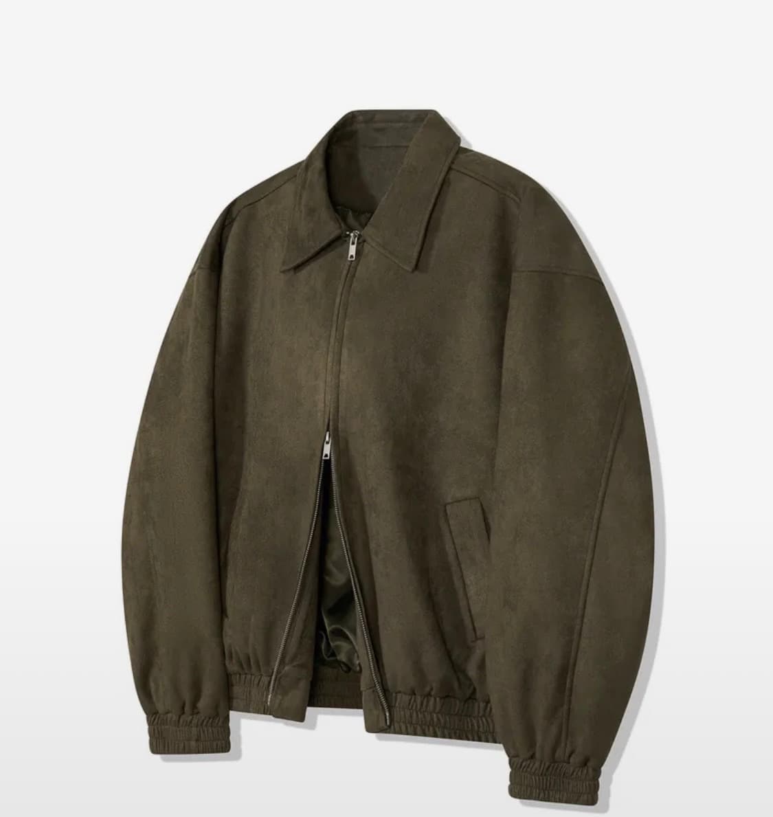 스탠다드에러 블루종 스웨이드 자켓(카키) 상품이미지1