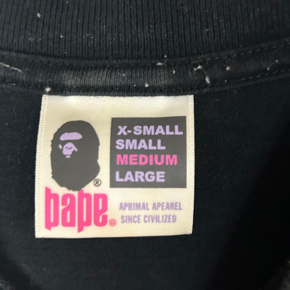 [BAPE] 00s 베이프 골드 사루로고 프린팅 반팔티셔츠 상품이미지5