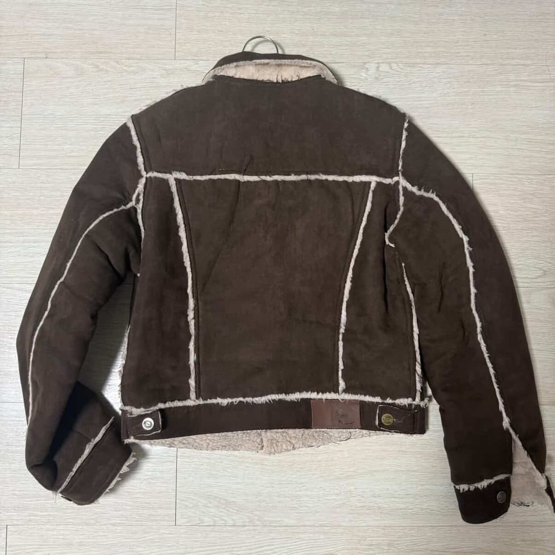 Roberto Cavalli Shearling Trim Brown Sue 상품이미지3