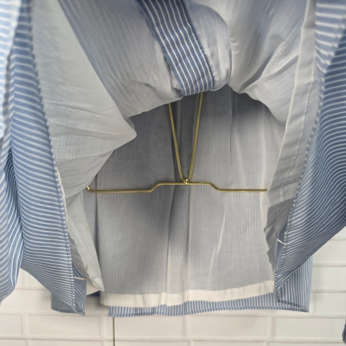 오즈세컨 스트라이프 벨트 긴팔 셔츠 원피스 66사이즈 (미착용) 상품이미지6