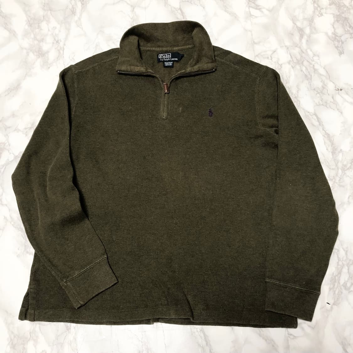 폴로 랄프로렌 반집업 니트 카키 상품이미지1