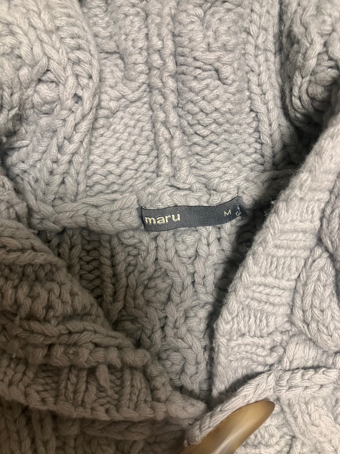 케이블 후드집업 니트 상품이미지3