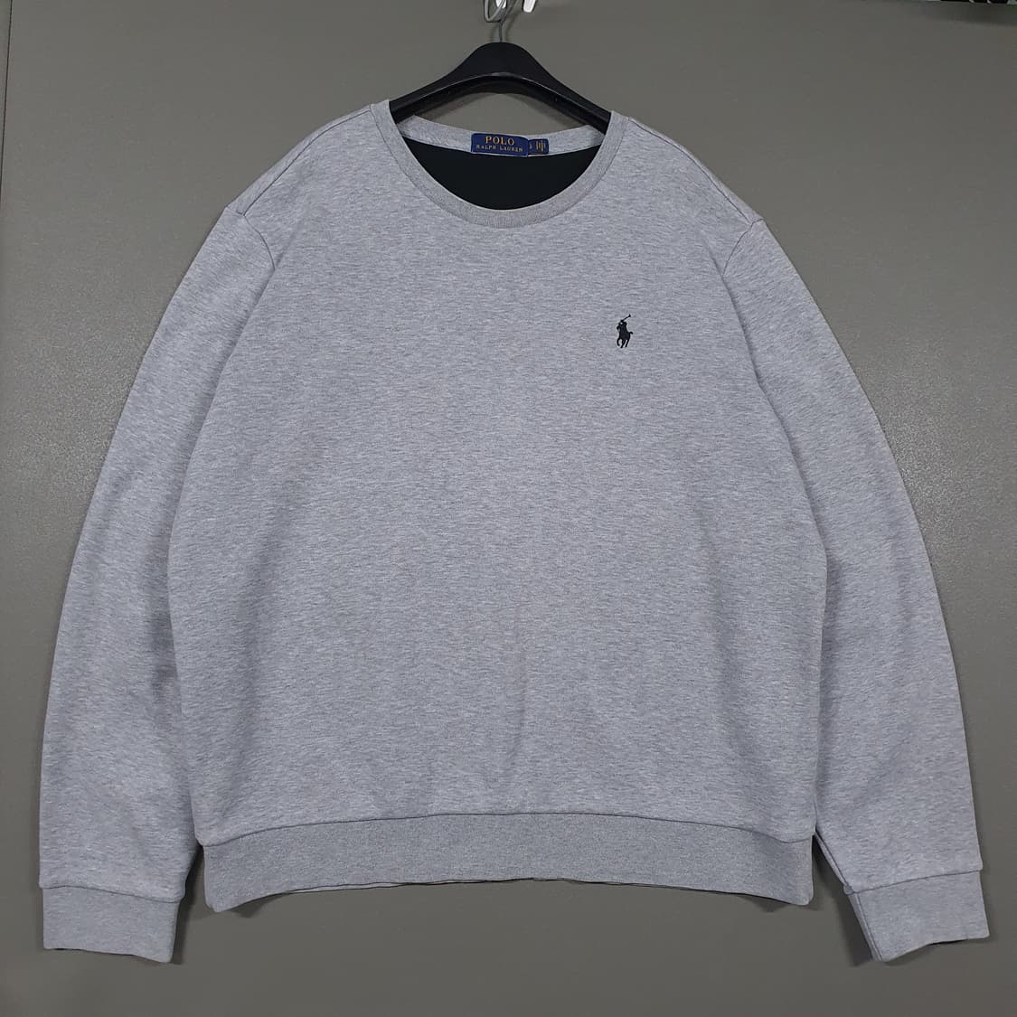 실측 XL) 폴로 랄프로렌 신형 포니 기모 맨투맨 스웻셔츠 그레이 상품이미지1