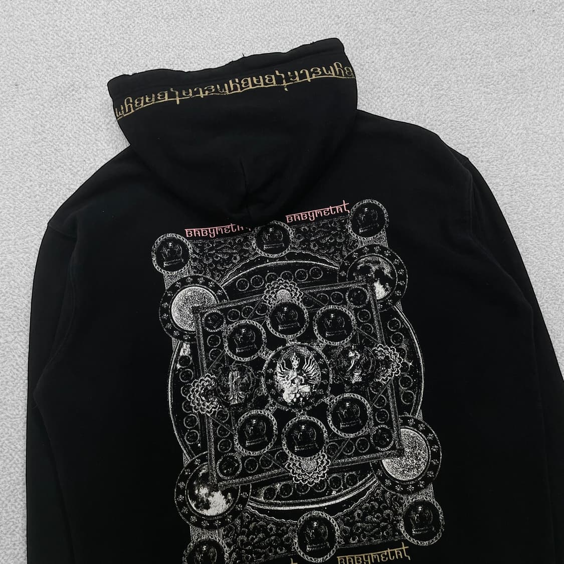 베이비메탈 Jpn 빈티지 폭스 갓 만다라 후드집업 블랙 상품이미지4