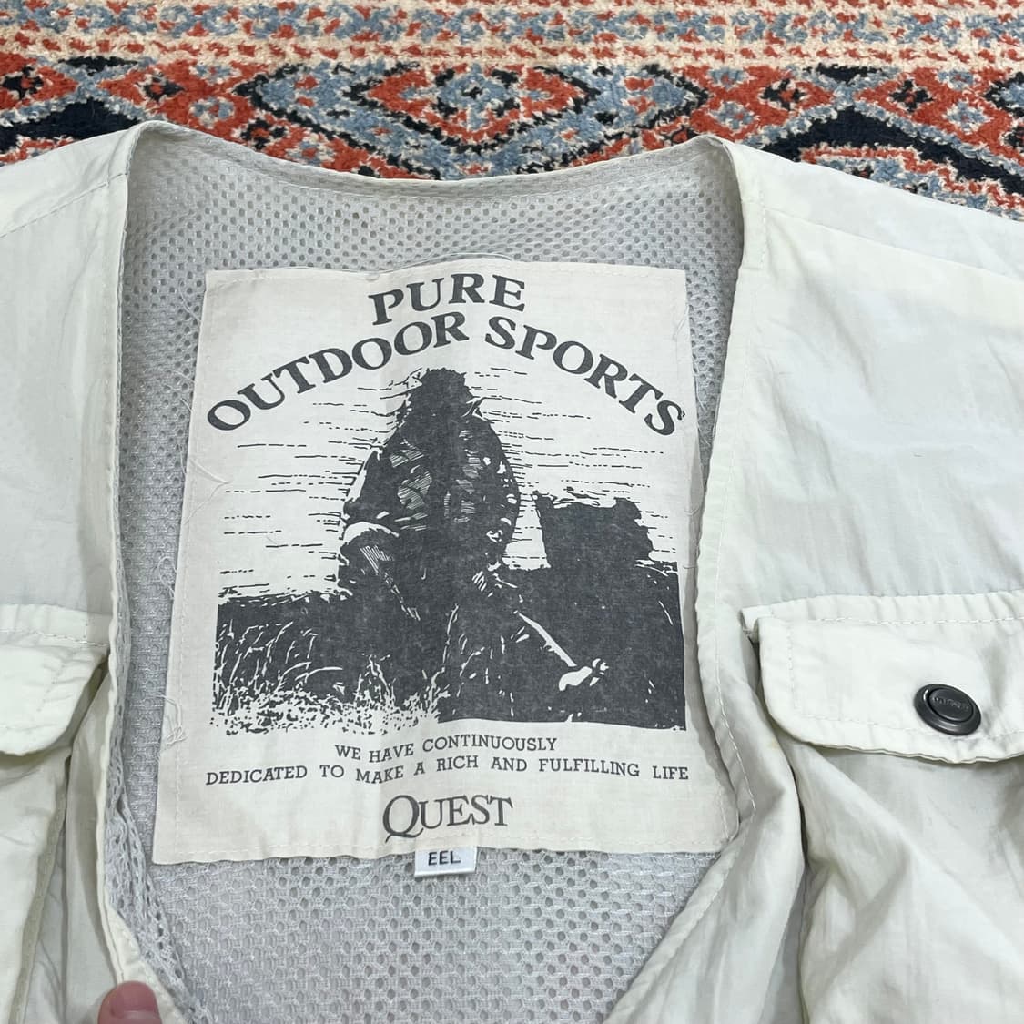 퓨어아웃도어스포츠 아이보리 멀티포켓 피싱 베스트 남성L 상품이미지5