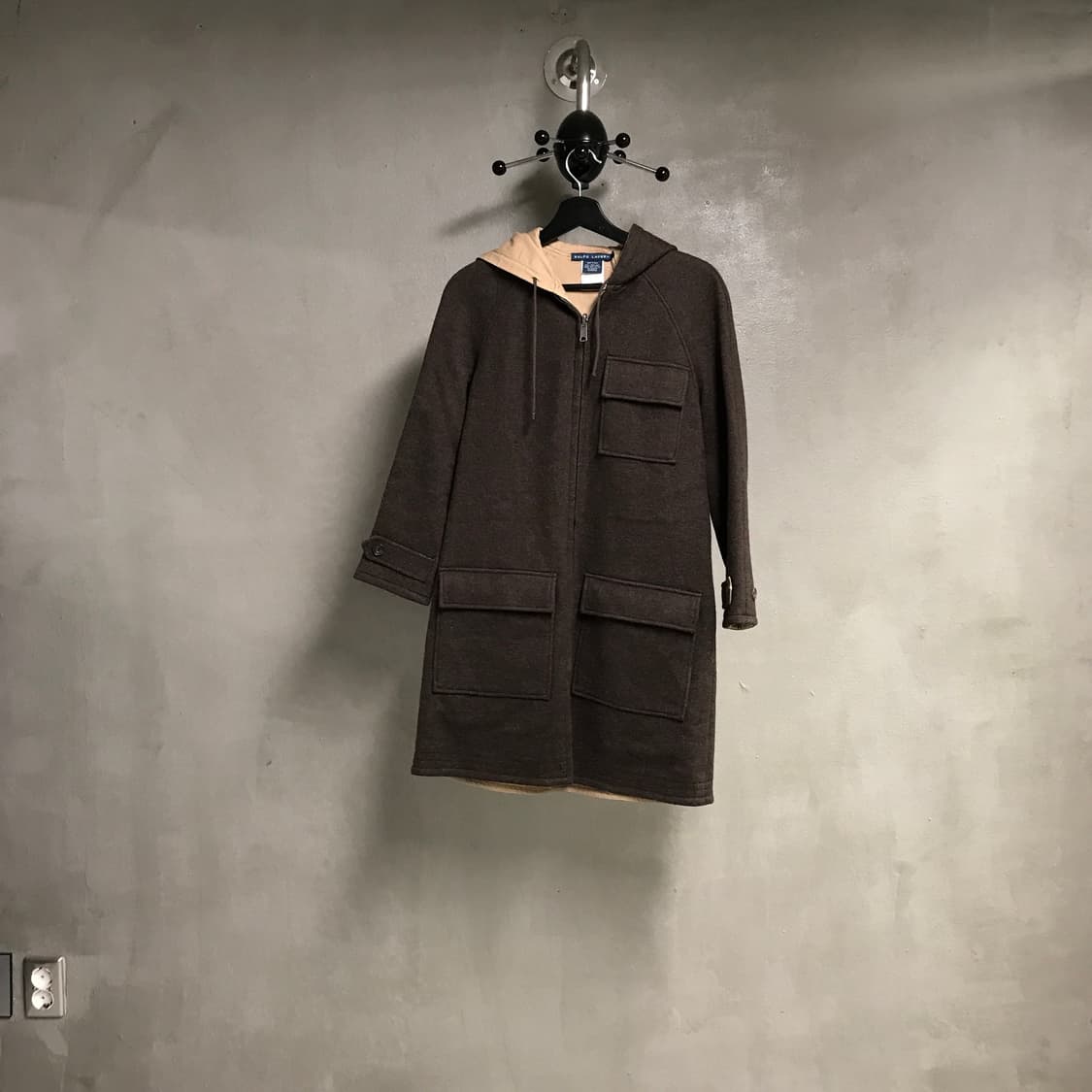 폴로 랄프로렌 후드 코트 브라운 XS(W) 상품이미지1