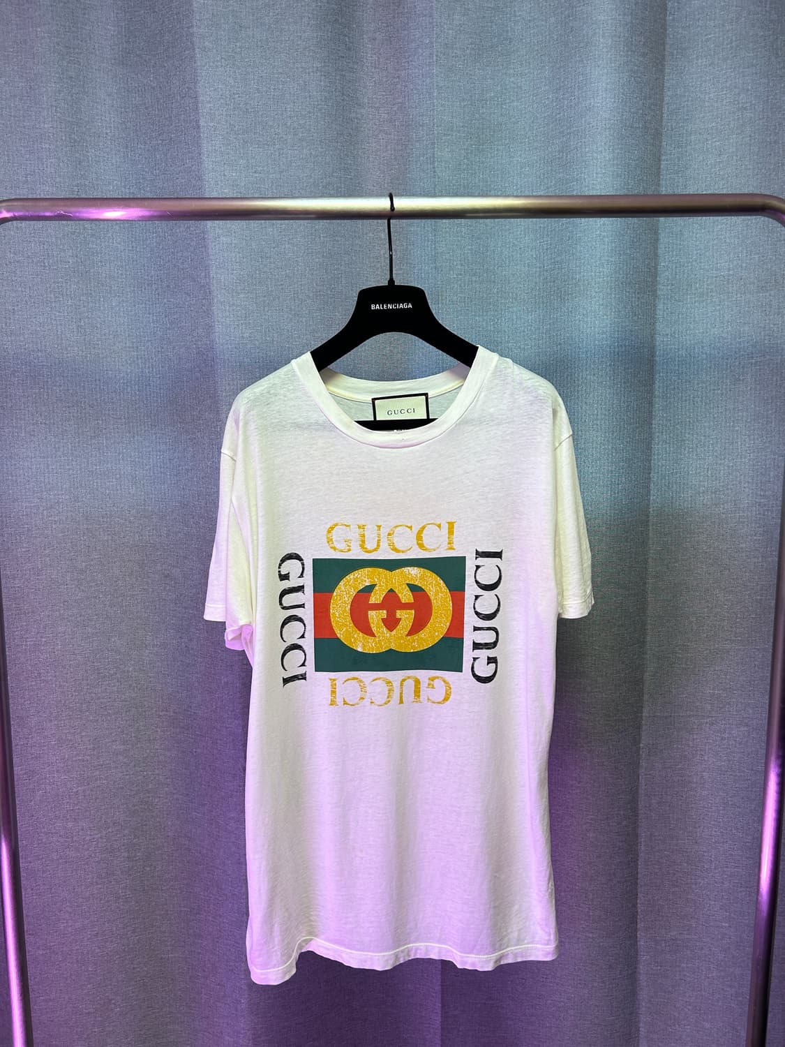 구찌 타이거 플라워 빈티지 로고 티 상품이미지1