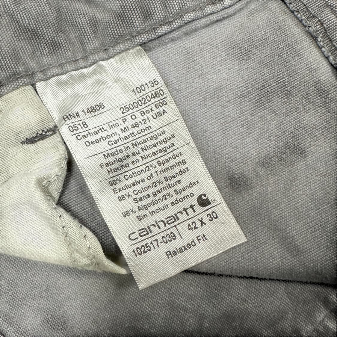 칼하트 OG 릴렉스핏 워크팬츠 42x32 상품이미지6