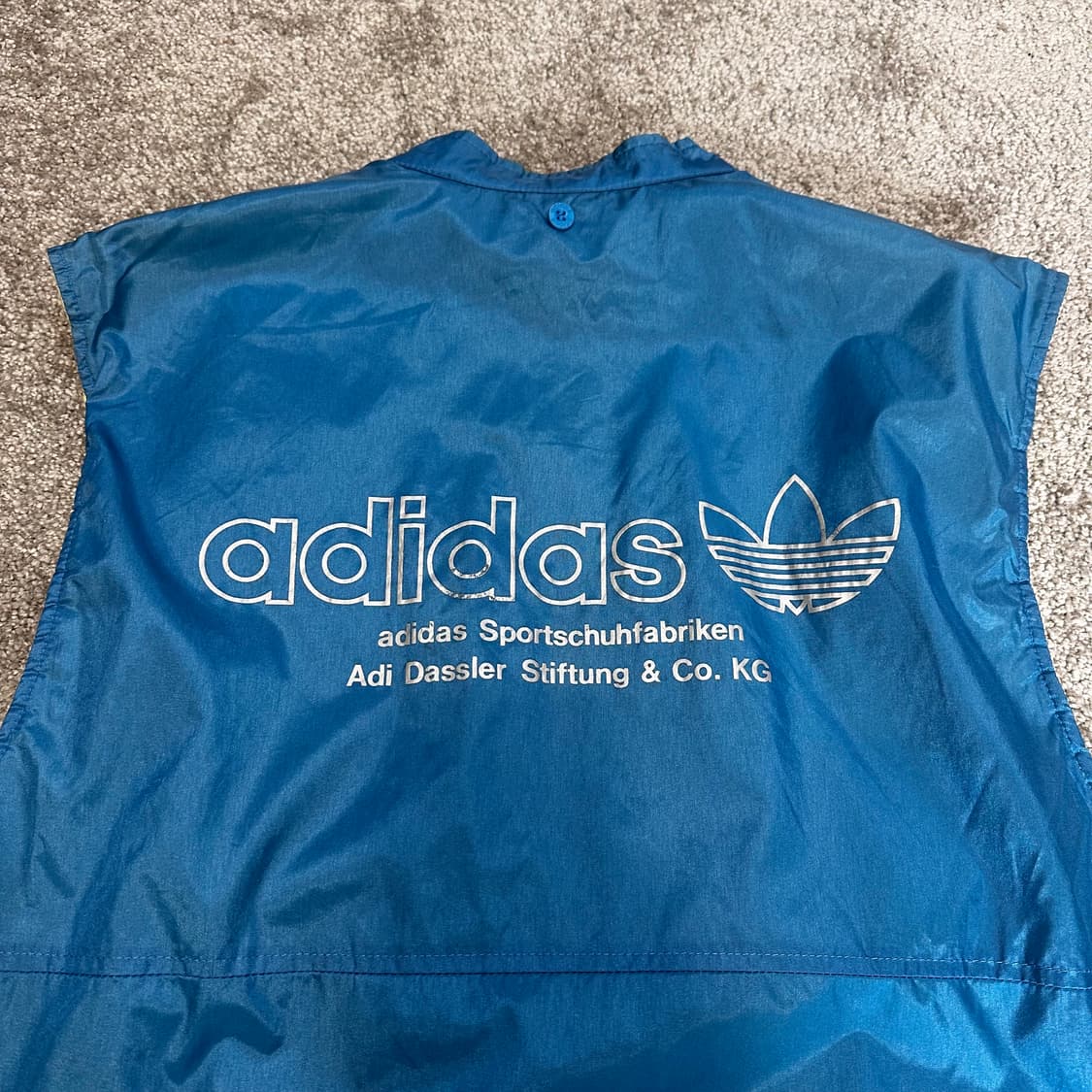 아디다스 올드스쿨 백로고 빈티지 블루 조끼M 상품이미지4