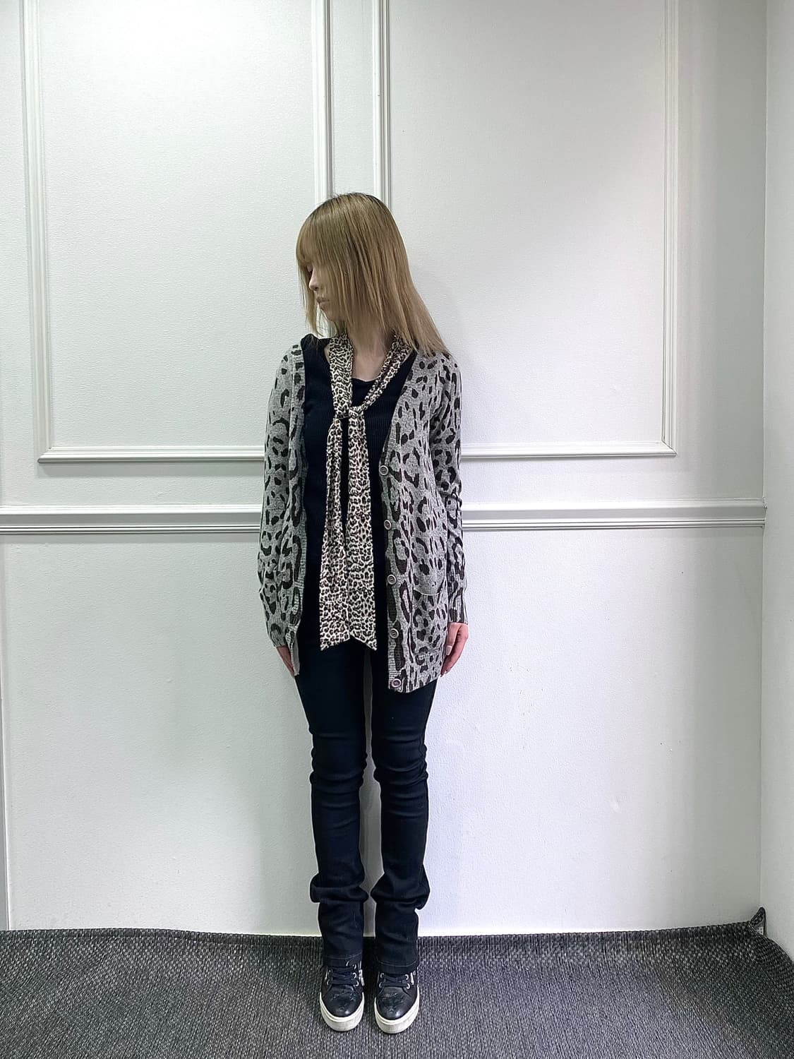 [Dosch] Grey Leopard Long Cardigan  상품이미지1
