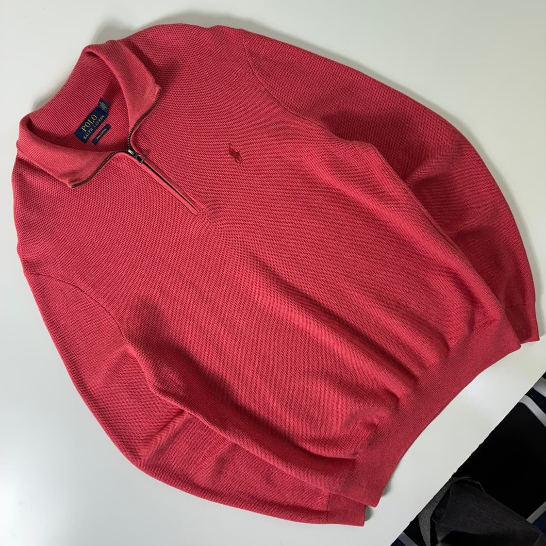 Polo 폴로 랄프로렌 신형 피마코튼 핑크 하프집업 니트 상품이미지2