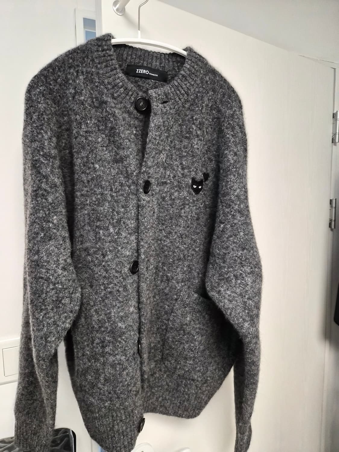 송지오 지제로 모헤어 가디건 차콜 S 상품이미지1
