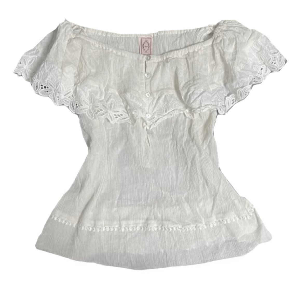 일본빈티지 모리걸 오프숄더 블라우스 상품이미지1