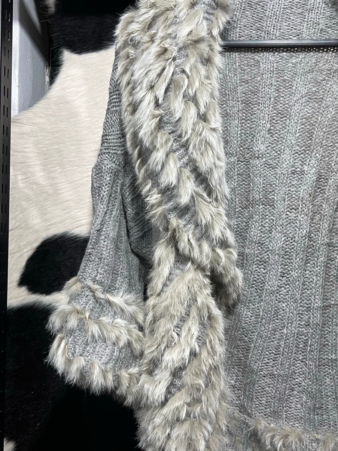 그레이 프릴 퍼 가디건 상품이미지2