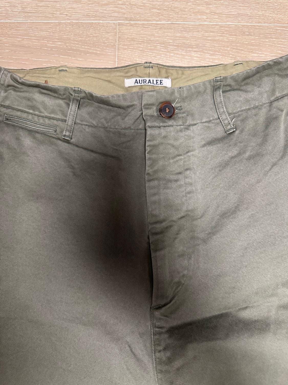 오라리 AURALEE 면바지 올리브 4사이즈 상품이미지3