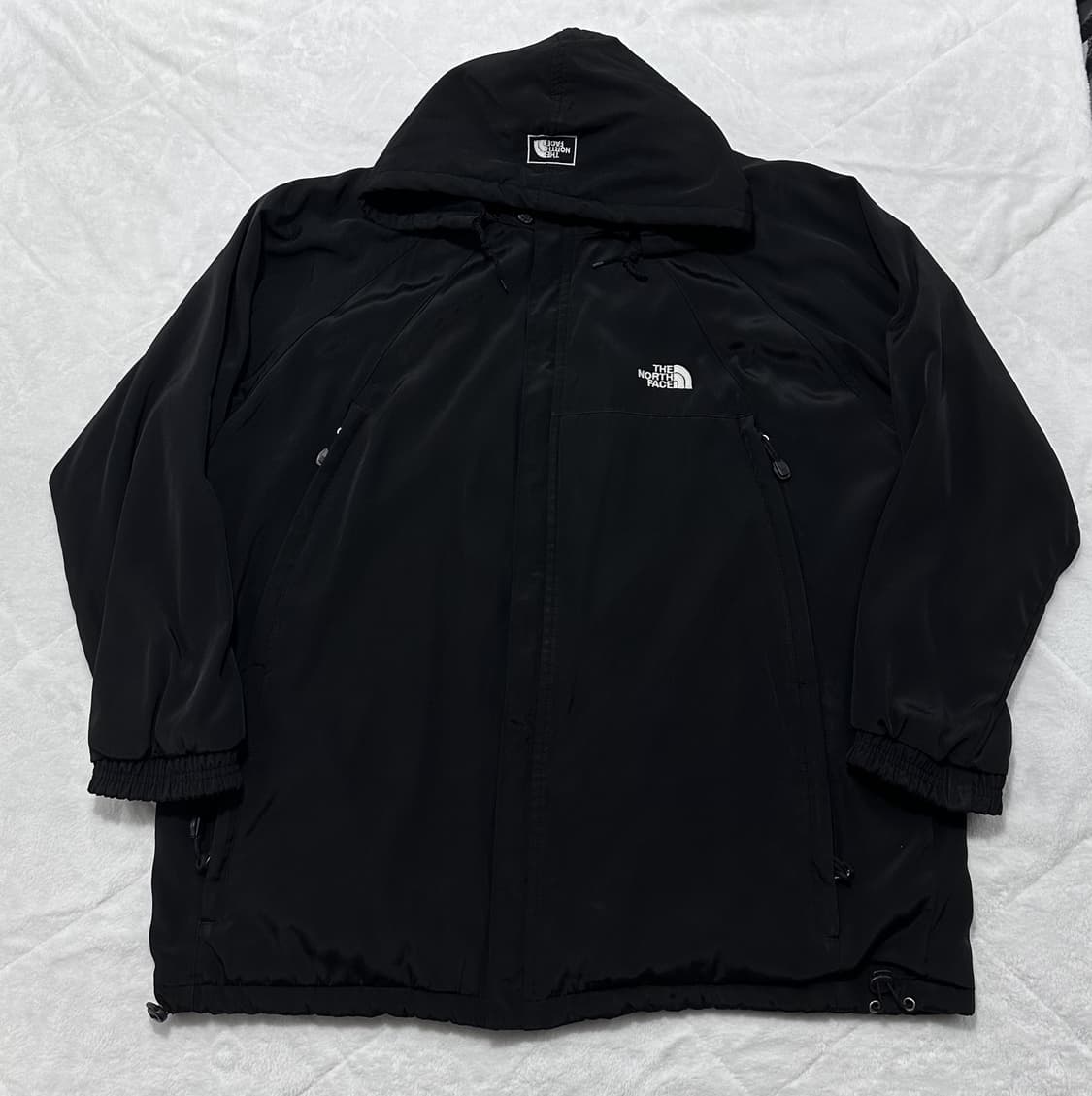 노스페이스 블랙 후드 바람막이 윈드브레이커 상품이미지1