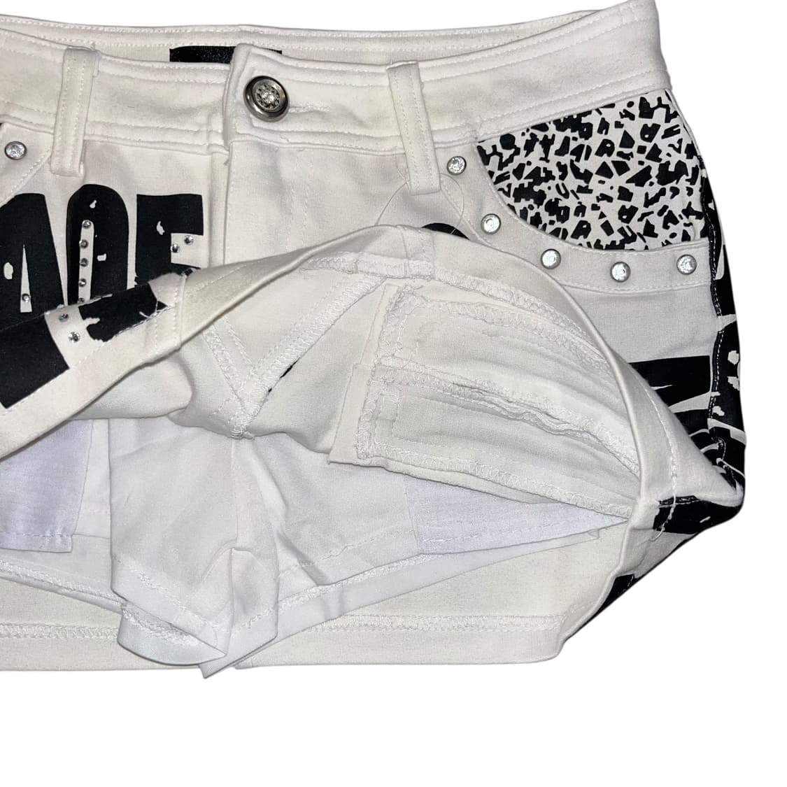 레터링 프린팅 큐빅 스커트 펑크y2k갸루 상품이미지2